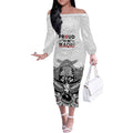 Aotearoa Personalized Off The Shoulder Long Sleeve Dress Proud To Be Maori