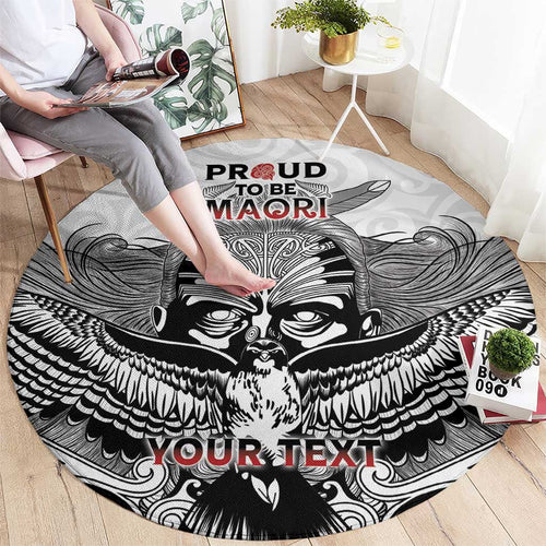 Aotearoa Personalized Round Carpet Proud To Be Maori