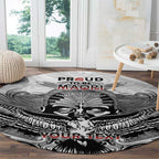Aotearoa Personalized Round Carpet Proud To Be Maori