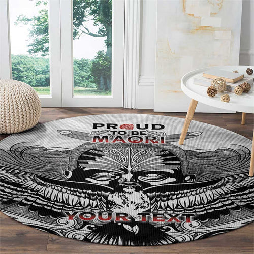 Aotearoa Personalized Round Carpet Proud To Be Maori