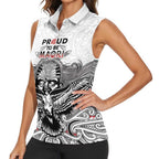Aotearoa Personalized Women Sleeveless Polo Shirt Proud To Be Maori