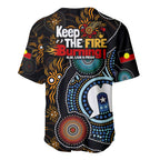 NAIDOC Week 2024 Aussie Aboriginal Baseball Jersey Sparks of Fire