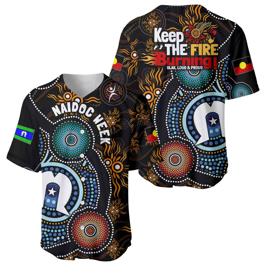 NAIDOC Week 2024 Aussie Aboriginal Baseball Jersey Sparks of Fire