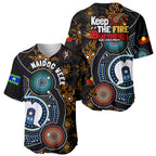 NAIDOC Week 2024 Aussie Aboriginal Baseball Jersey Sparks of Fire
