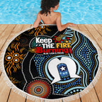 NAIDOC Week 2024 Aussie Aboriginal Beach Blanket Sparks of Fire