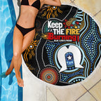 NAIDOC Week 2024 Aussie Aboriginal Beach Blanket Sparks of Fire