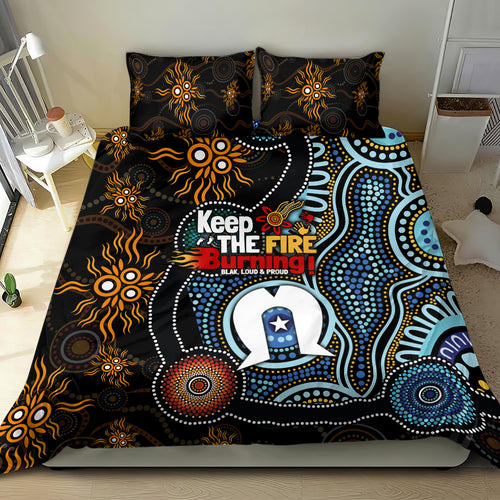 NAIDOC Week 2024 Aussie Aboriginal Bedding Set Sparks of Fire