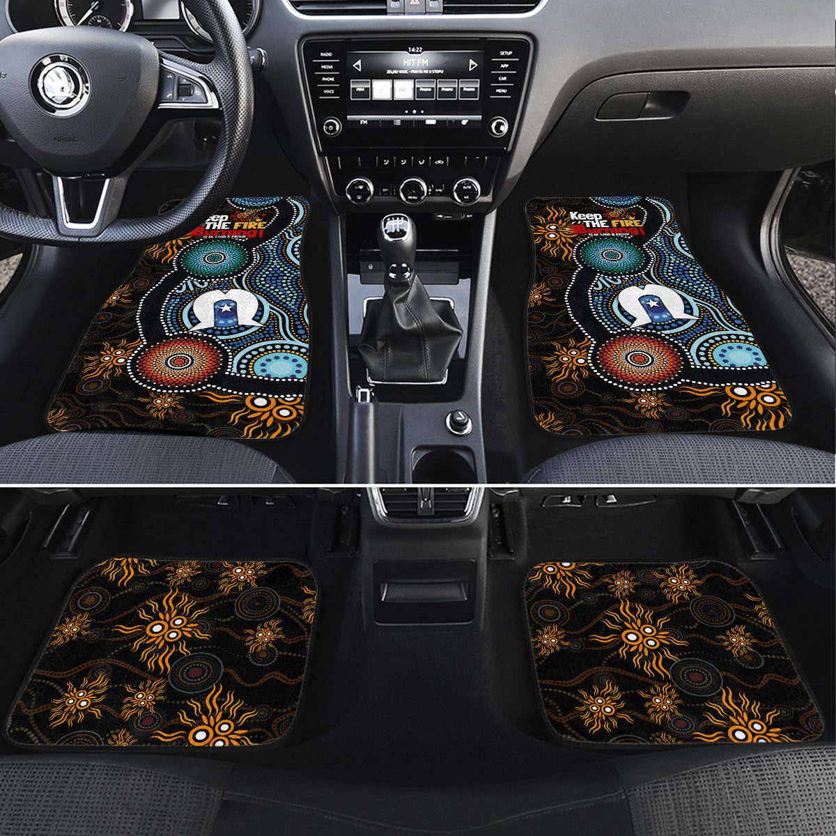 NAIDOC Week 2024 Aussie Aboriginal Car Mats Sparks of Fire