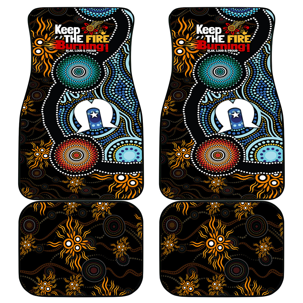 NAIDOC Week 2024 Aussie Aboriginal Car Mats Sparks of Fire