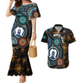 NAIDOC Week 2024 Aussie Aboriginal Couples Matching Mermaid Dress and Hawaiian Shirt Sparks of Fire