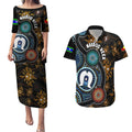 NAIDOC Week 2024 Aussie Aboriginal Couples Matching Puletasi and Hawaiian Shirt Sparks of Fire