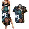 NAIDOC Week 2024 Aussie Aboriginal Couples Matching Summer Maxi Dress and Hawaiian Shirt Sparks of Fire