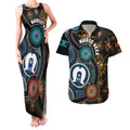 NAIDOC Week 2024 Aussie Aboriginal Couples Matching Tank Maxi Dress and Hawaiian Shirt Sparks of Fire