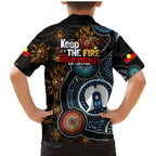 NAIDOC Week 2024 Aussie Aboriginal Family Matching Mermaid Dress and Hawaiian Shirt Sparks of Fire