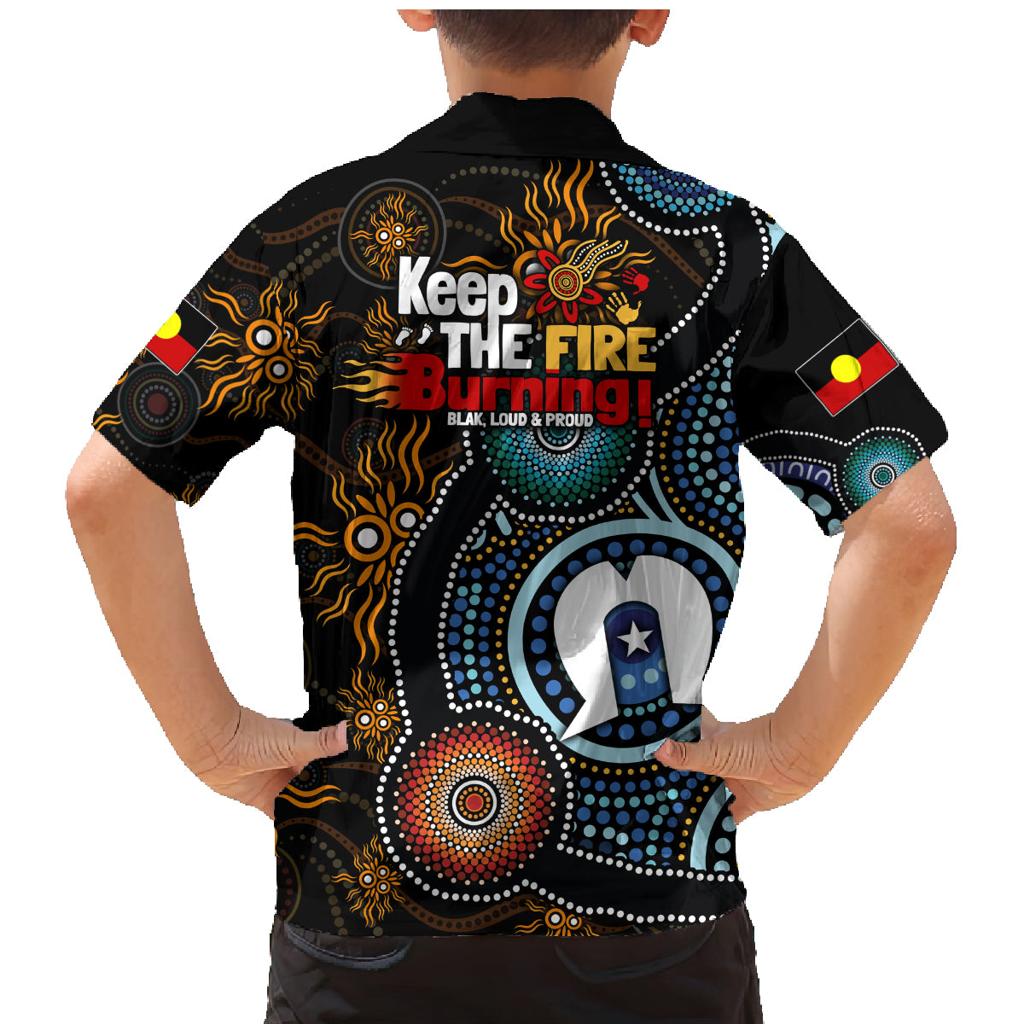 NAIDOC Week 2024 Aussie Aboriginal Family Matching Mermaid Dress and Hawaiian Shirt Sparks of Fire