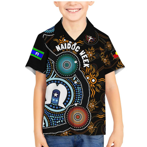 NAIDOC Week 2024 Aussie Aboriginal Family Matching Mermaid Dress and Hawaiian Shirt Sparks of Fire