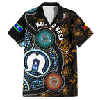 NAIDOC Week 2024 Aussie Aboriginal Family Matching Summer Maxi Dress and Hawaiian Shirt Sparks of Fire