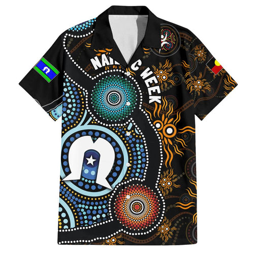 NAIDOC Week 2024 Aussie Aboriginal Family Matching Summer Maxi Dress and Hawaiian Shirt Sparks of Fire
