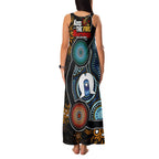 NAIDOC Week 2024 Aussie Aboriginal Family Matching Tank Maxi Dress and Hawaiian Shirt Sparks of Fire