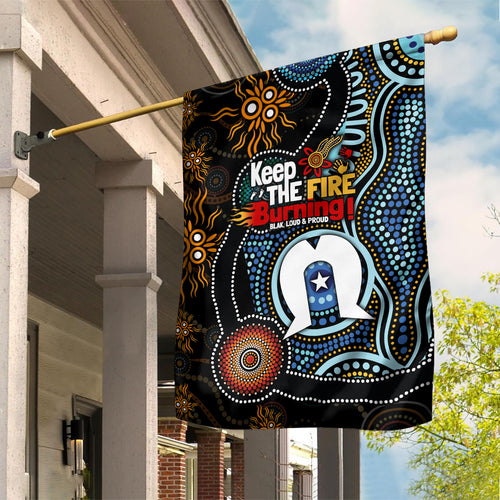 NAIDOC Week 2024 Aussie Aboriginal Garden Flag Sparks of Fire