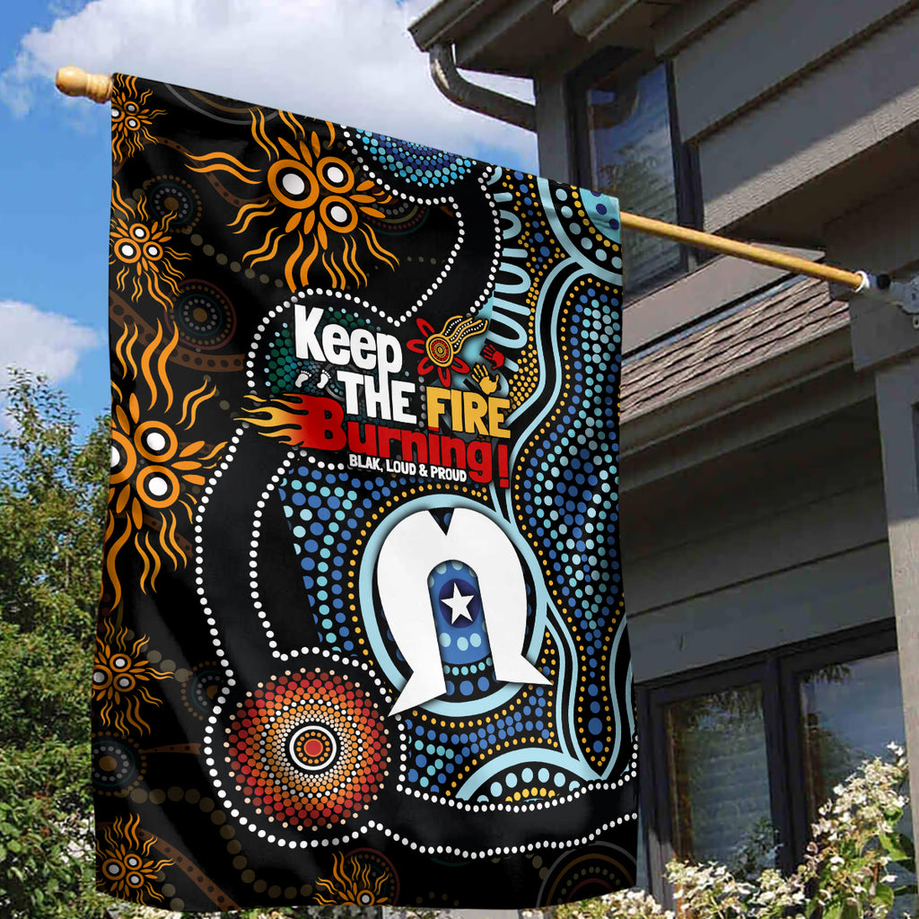 NAIDOC Week 2024 Aussie Aboriginal Garden Flag Sparks of Fire