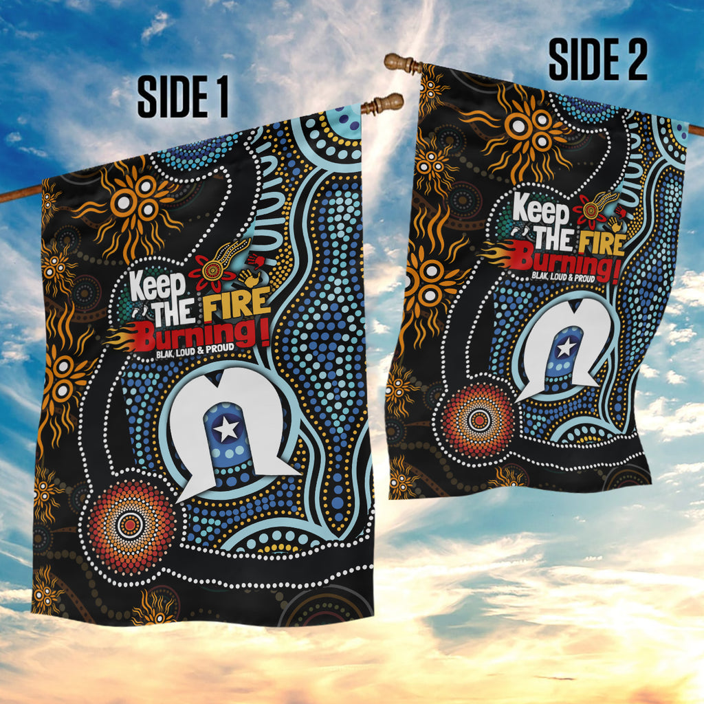 NAIDOC Week 2024 Aussie Aboriginal Garden Flag Sparks of Fire