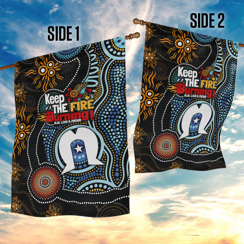 NAIDOC Week 2024 Aussie Aboriginal Garden Flag Sparks of Fire