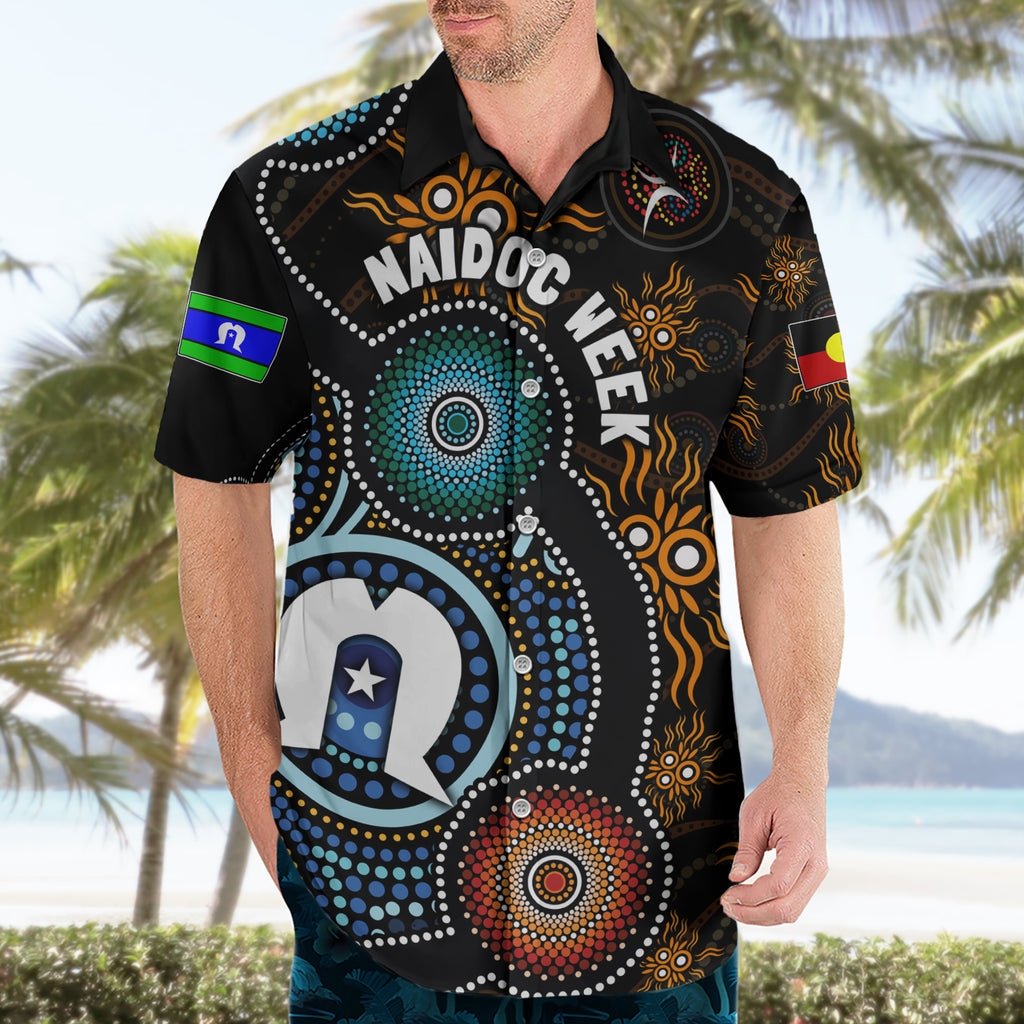 NAIDOC Week 2024 Aussie Aboriginal Hawaiian Shirt Sparks of Fire