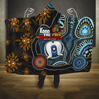 NAIDOC Week 2024 Aussie Aboriginal Hooded Blanket Sparks of Fire