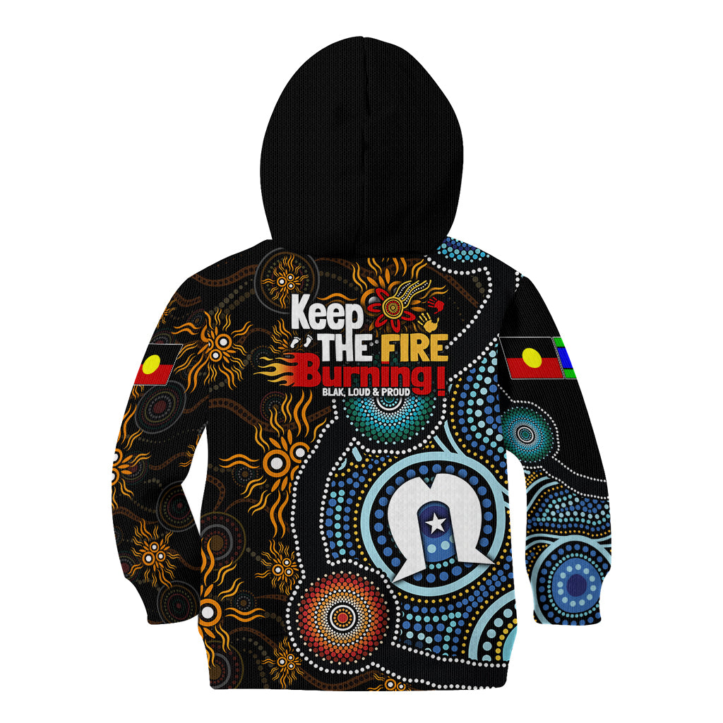 NAIDOC Week 2024 Aussie Aboriginal Kid Hoodie Sparks of Fire