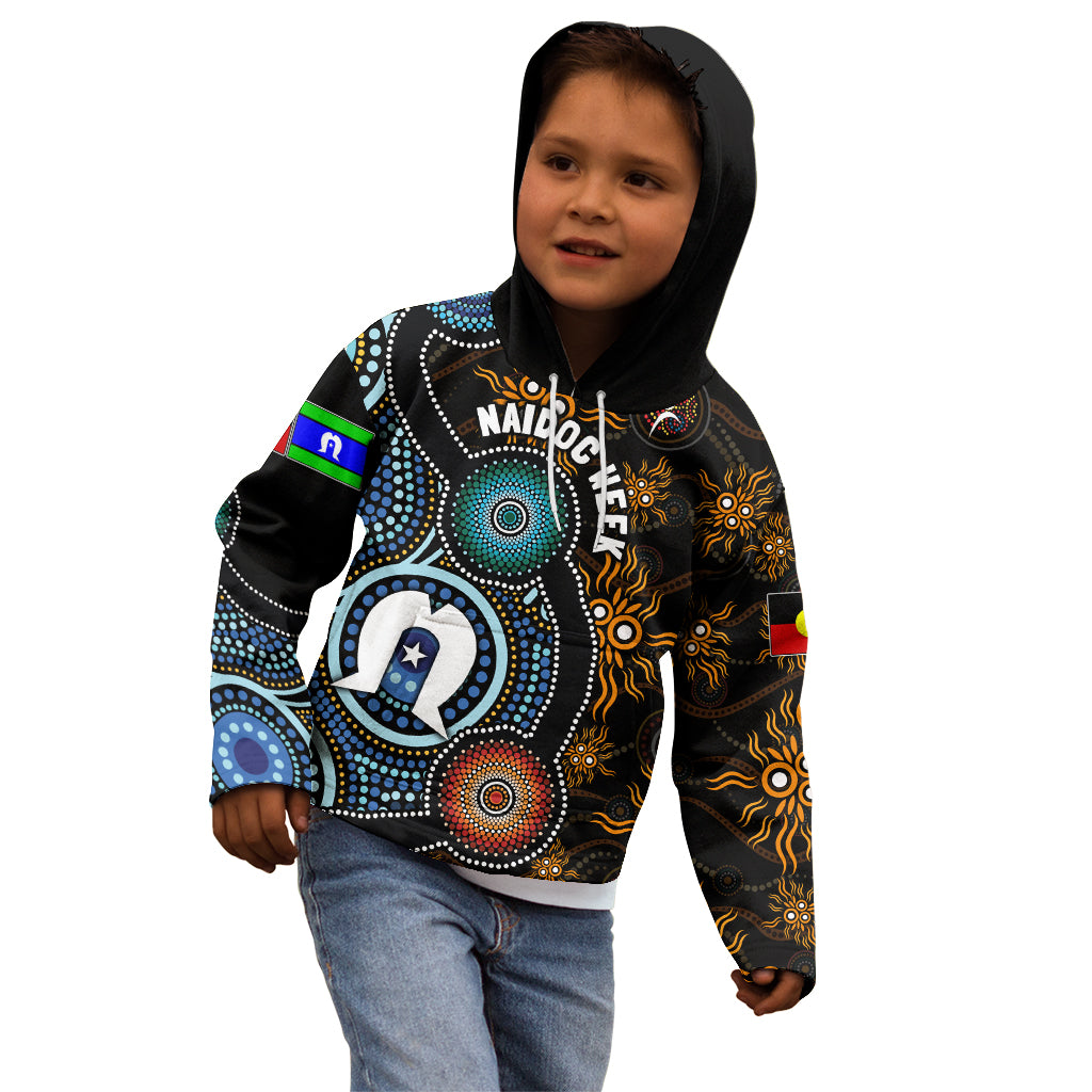NAIDOC Week 2024 Aussie Aboriginal Kid Hoodie Sparks of Fire