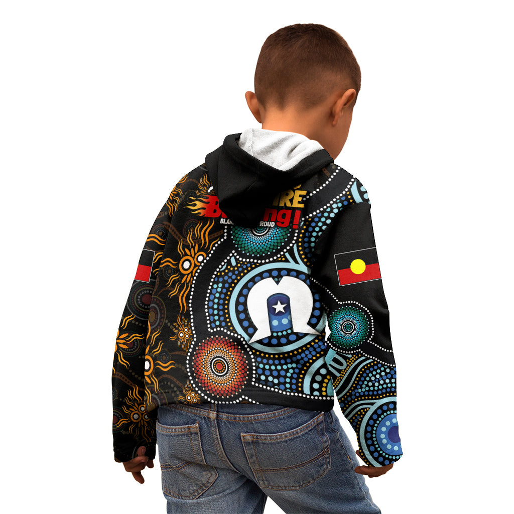 NAIDOC Week 2024 Aussie Aboriginal Kid Hoodie Sparks of Fire
