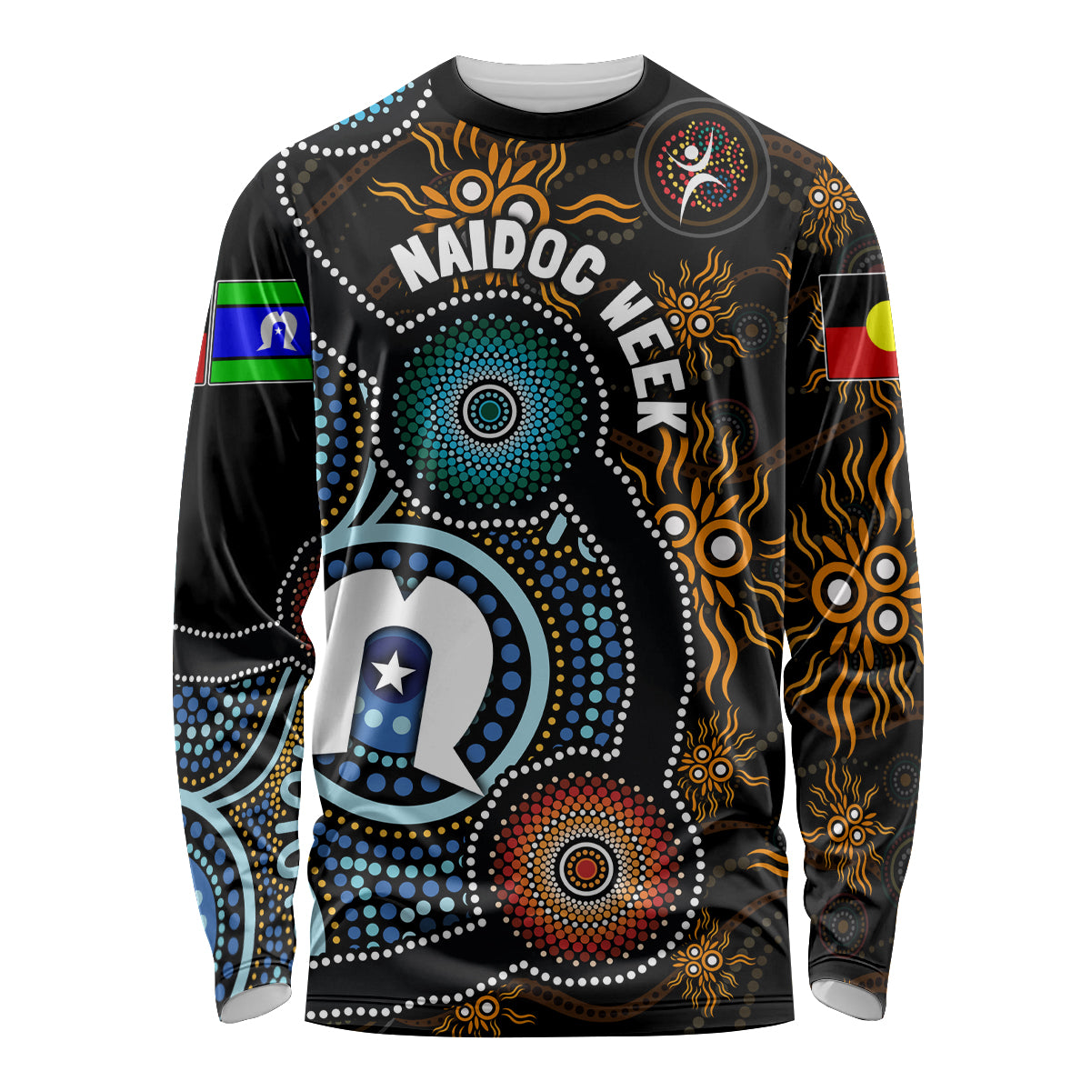 NAIDOC Week 2024 Aussie Aboriginal Long Sleeve Shirt Sparks of Fire