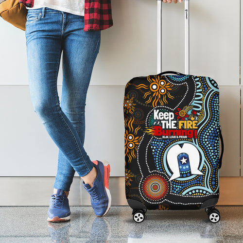 NAIDOC Week 2024 Aussie Aboriginal Luggage Cover Sparks of Fire