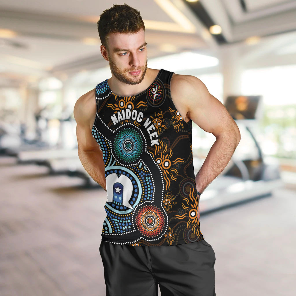 NAIDOC Week 2024 Aussie Aboriginal Men Tank Top Sparks of Fire