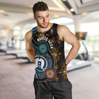 NAIDOC Week 2024 Aussie Aboriginal Men Tank Top Sparks of Fire
