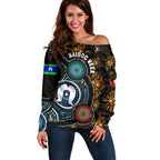 NAIDOC Week 2024 Aussie Aboriginal Off Shoulder Sweater Sparks of Fire