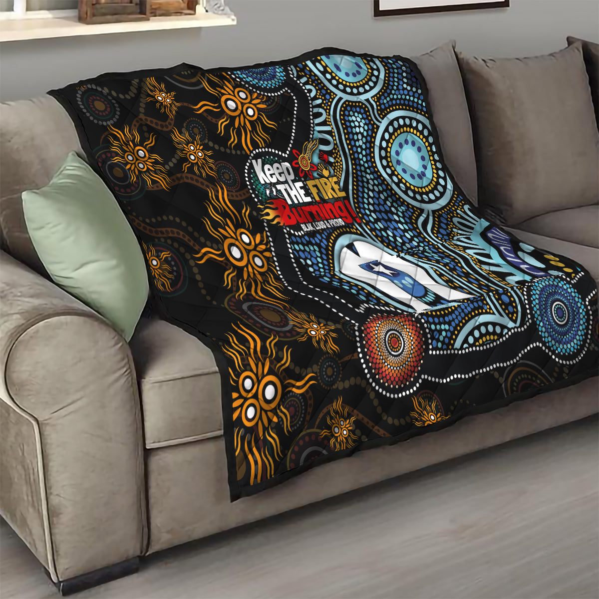 NAIDOC Week 2024 Aussie Aboriginal Quilt Sparks of Fire