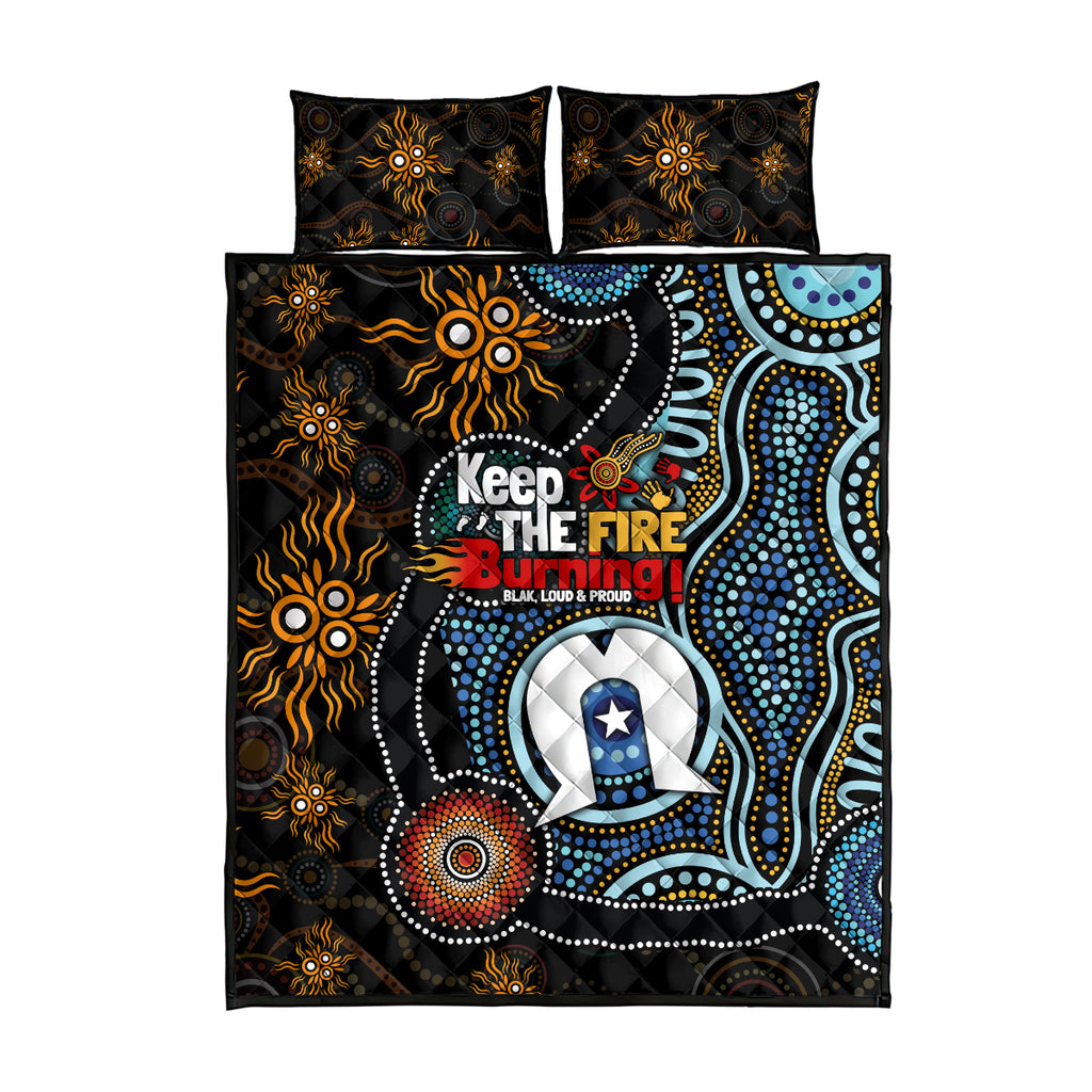 NAIDOC Week 2024 Aussie Aboriginal Quilt Bed Set Sparks of Fire
