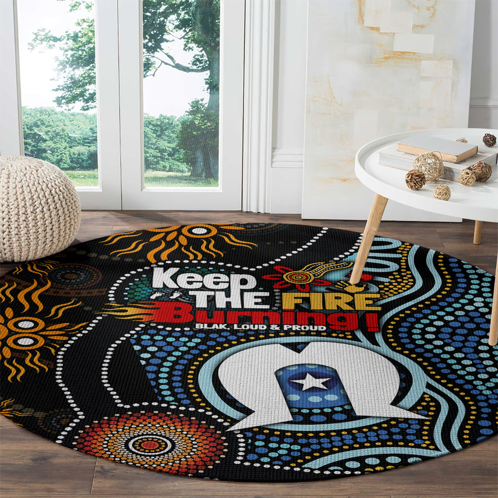 NAIDOC Week 2024 Aussie Aboriginal Round Carpet Sparks of Fire