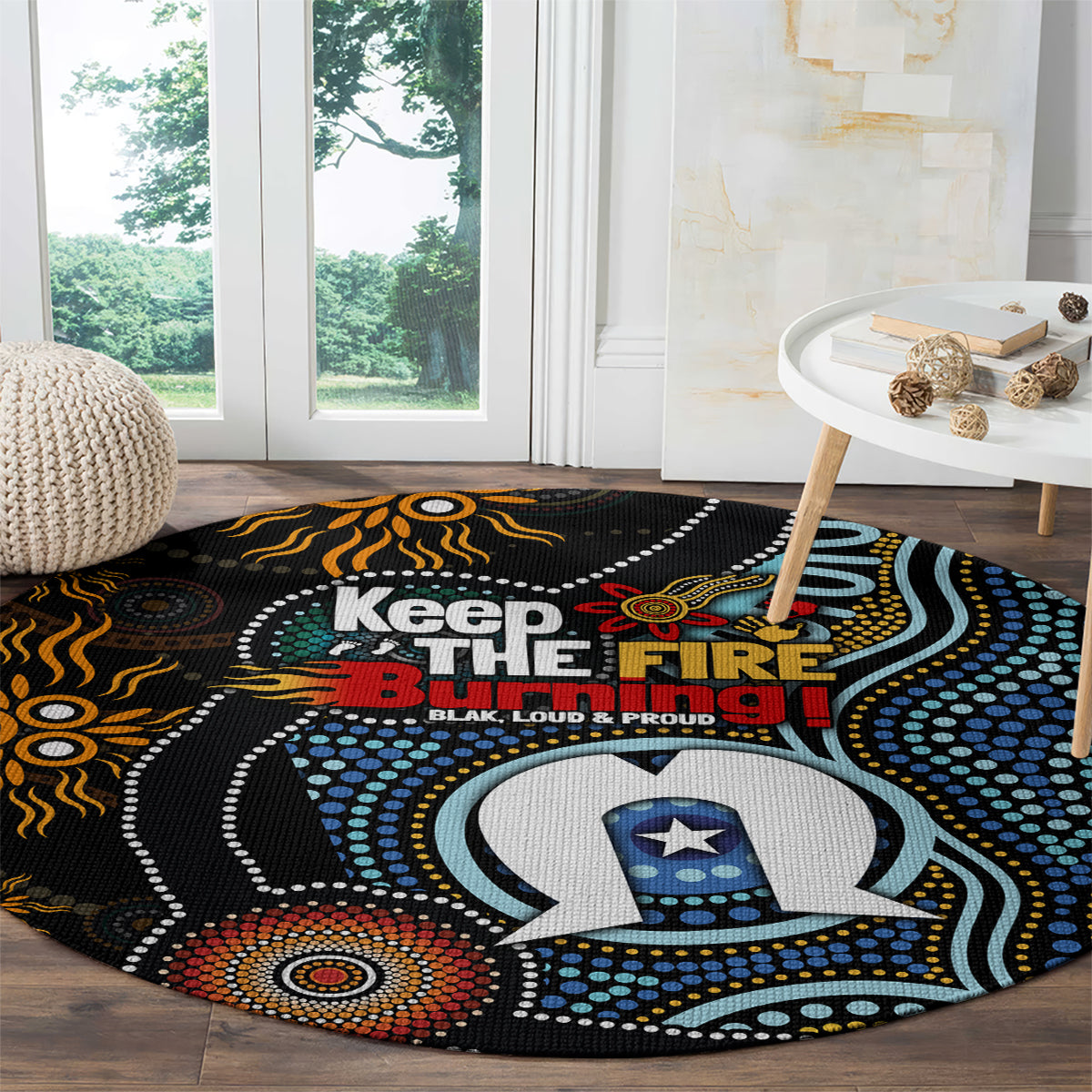 NAIDOC Week 2024 Aussie Aboriginal Round Carpet Sparks of Fire