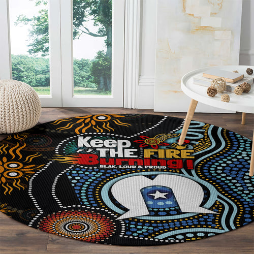 NAIDOC Week 2024 Aussie Aboriginal Round Carpet Sparks of Fire