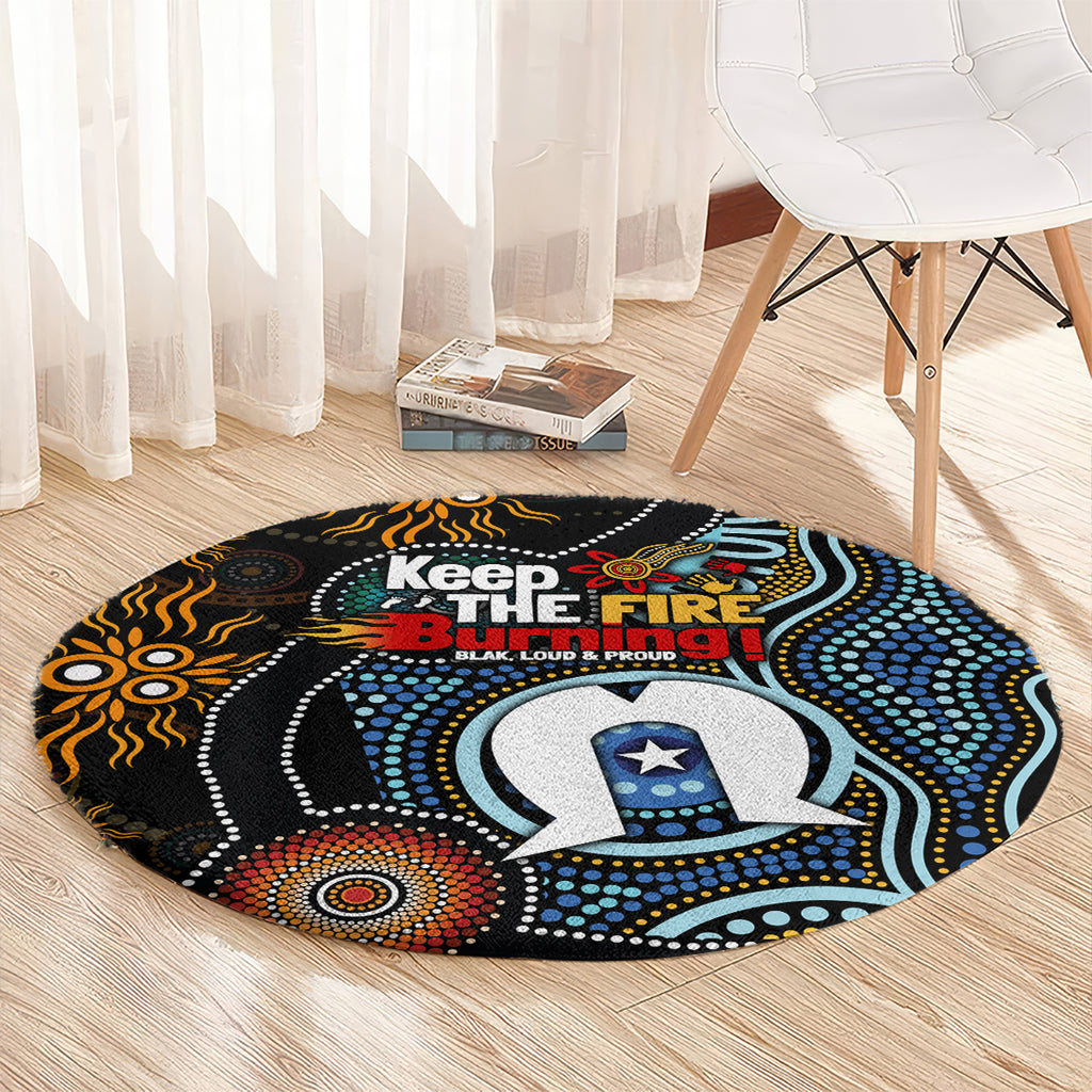 NAIDOC Week 2024 Aussie Aboriginal Round Carpet Sparks of Fire