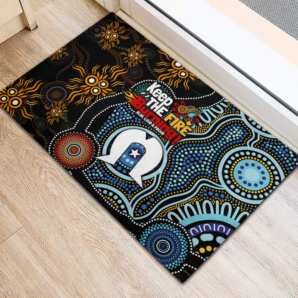 NAIDOC Week 2024 Aussie Aboriginal Rubber Doormat Sparks of Fire
