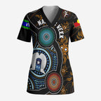 NAIDOC Week 2024 Aussie Aboriginal Scrub Top Sparks of Fire - Aussie Hoodie