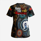 NAIDOC Week 2024 Aussie Aboriginal Scrub Top Sparks of Fire - Aussie Hoodie