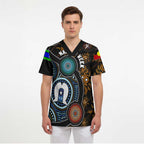 NAIDOC Week 2024 Aussie Aboriginal Scrub Top Sparks of Fire - Aussie Hoodie