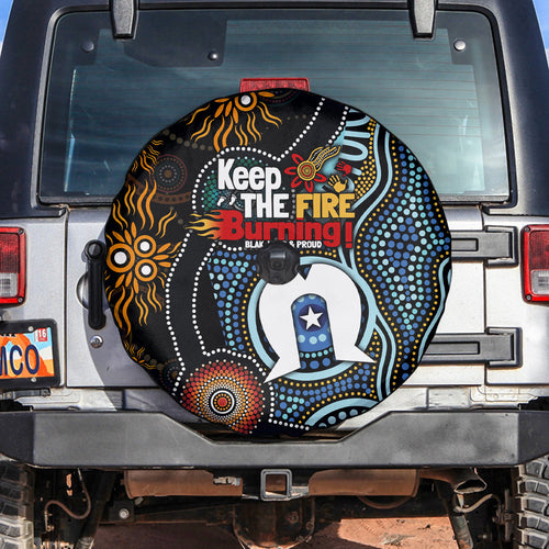 NAIDOC Week 2024 Aussie Aboriginal Spare Tire Cover Sparks of Fire