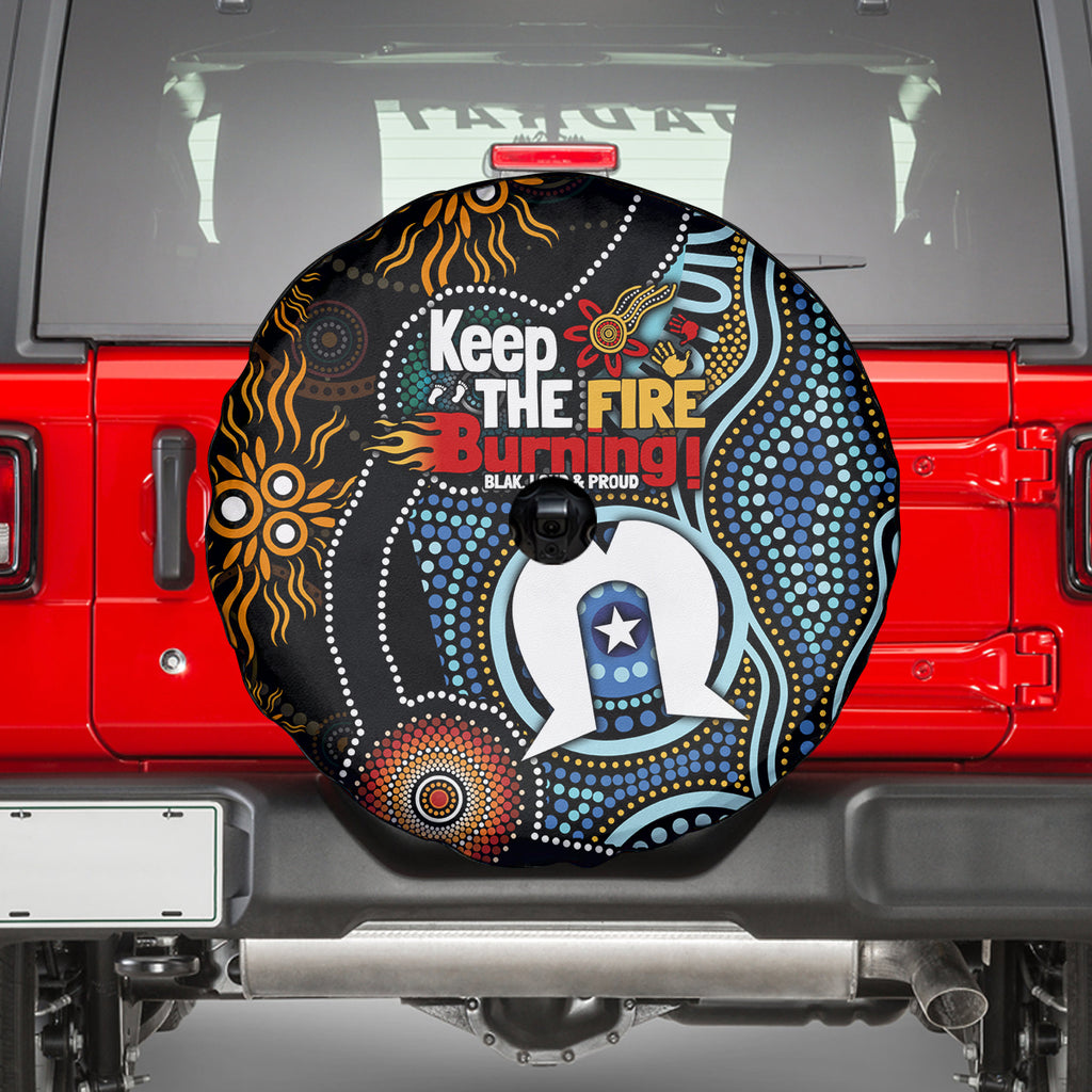 NAIDOC Week 2024 Aussie Aboriginal Spare Tire Cover Sparks of Fire