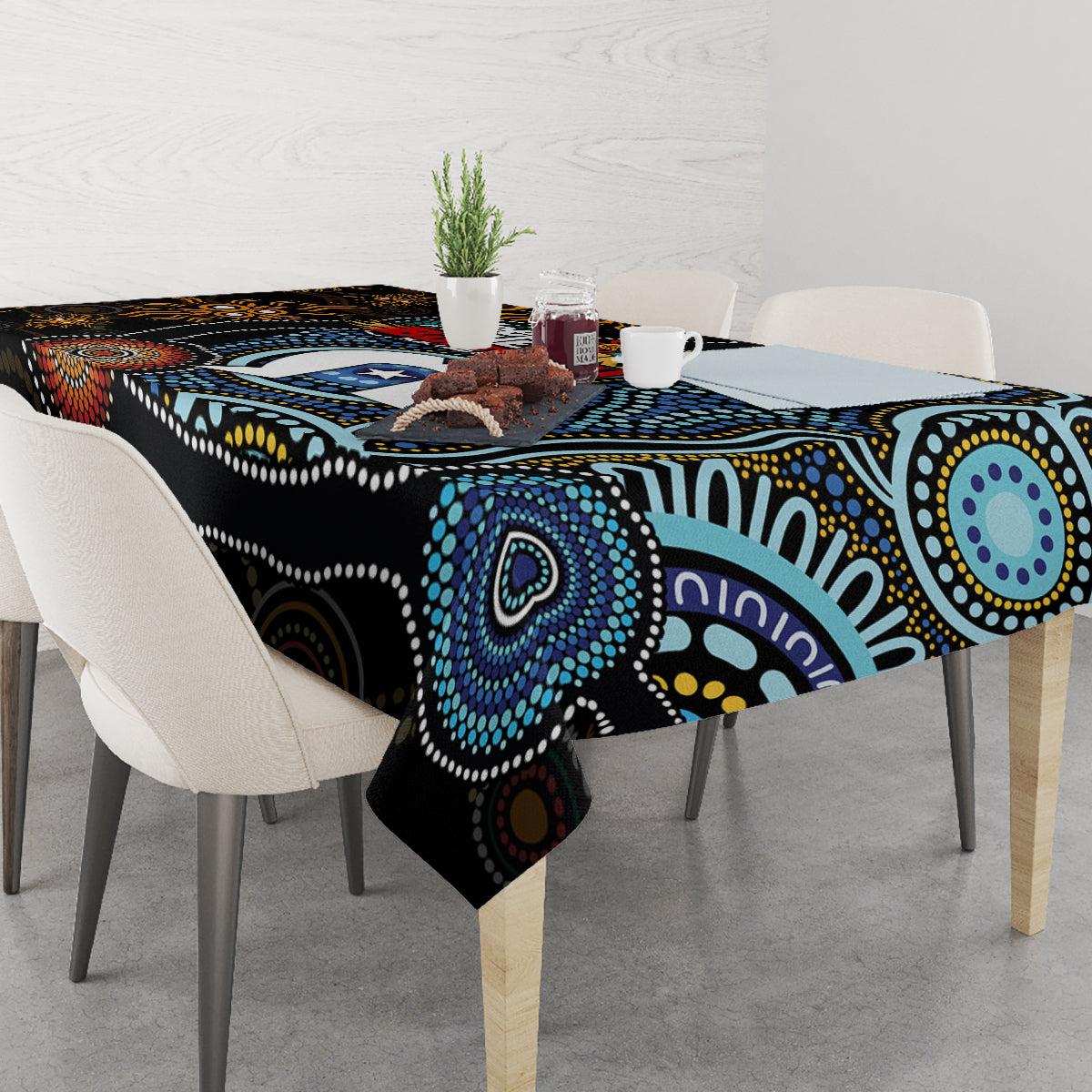 NAIDOC Week 2024 Aussie Aboriginal Tablecloth Sparks of Fire